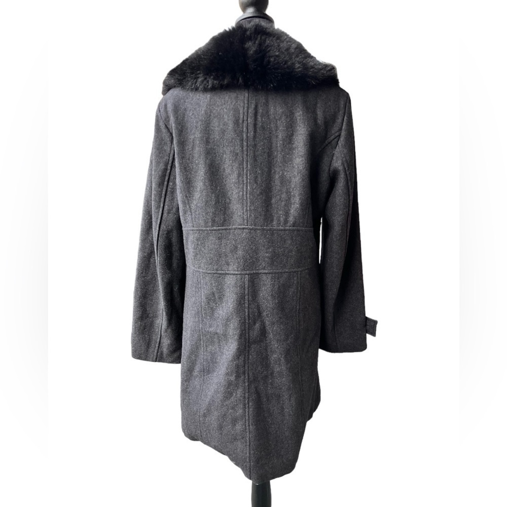 Giacca Wool Blend Pea Coat Grey Large​​​​​ - Picture 3 of 6
